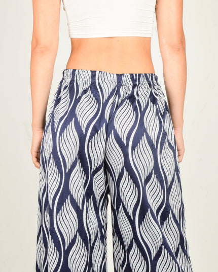 Dark Blue Leaf Pants