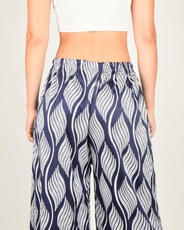 Dark Blue Leaf Pants