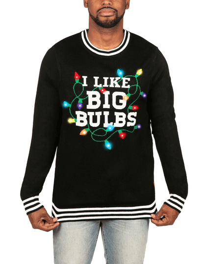 Men's I Like Big Bulbs Light Up Ugly Christmas Sweater