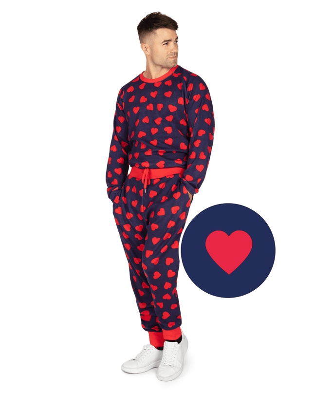 Men's Hearts on Fire Pajama Set