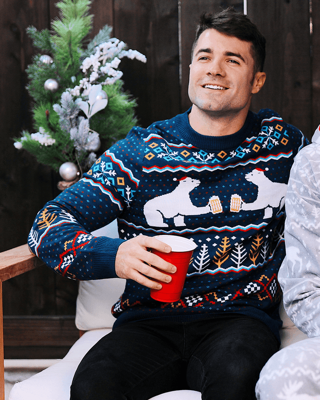 Men's Polar Bear Party Ugly Christmas Sweater
