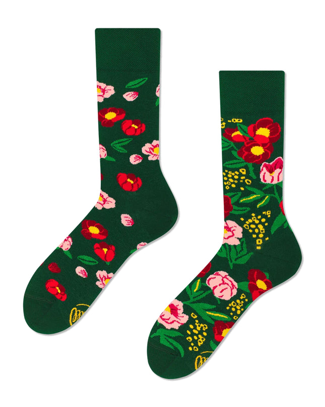 Flower Power Green Socks