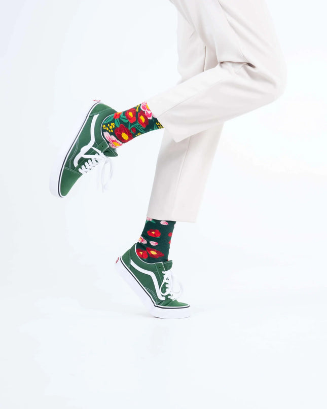 Flower Power Green Socks
