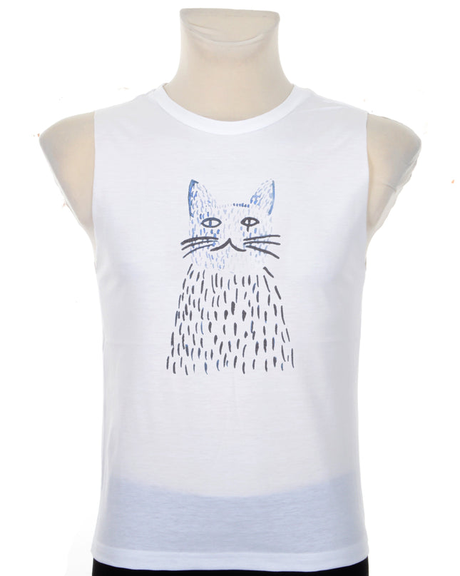 Unisex Cat Graphic Tank Top