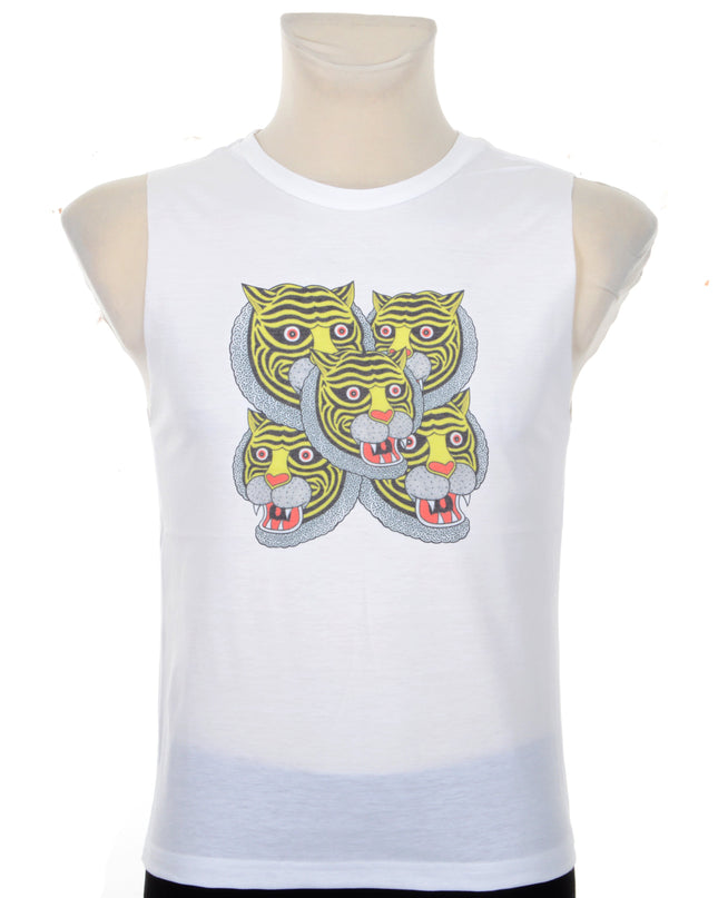 Unisex Tigers Print Tank Top