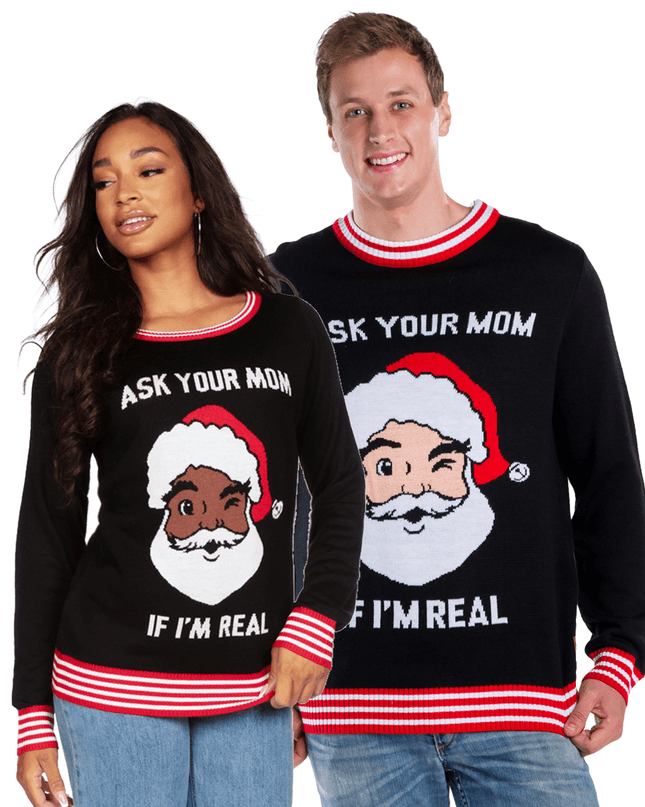 Matching Ask Your Mom Couples Ugly Christmas Sweater