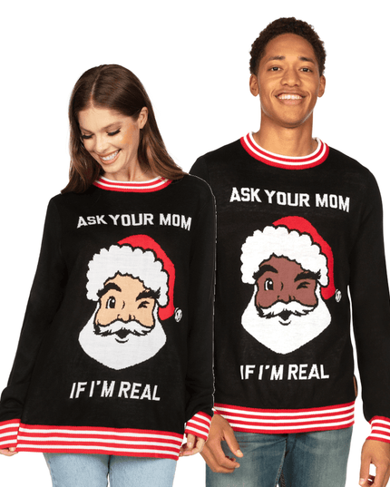 Matching Ask Your Mom Couples Ugly Christmas Sweater