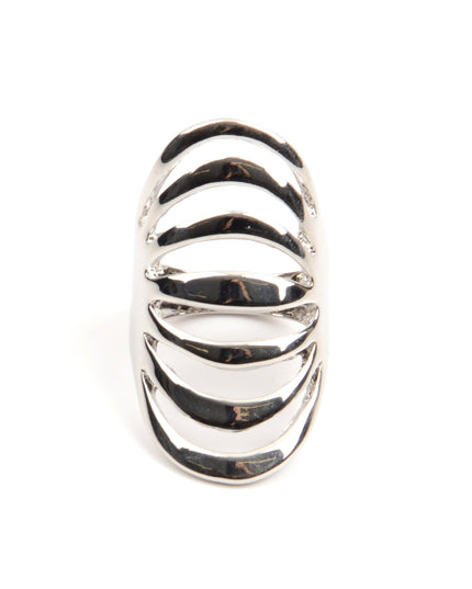 Striped Chrome Ring