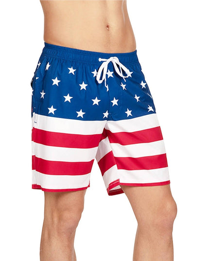 American Flag Stretch Swim Trunks - 7.5" Inseam