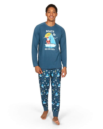 Men's Boats & Ho Ho Hos Crew Neck Pajama Set