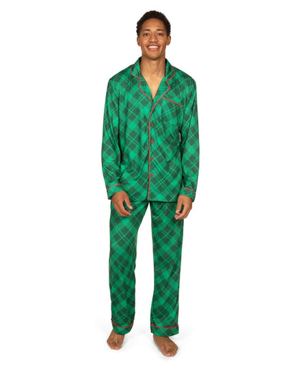 Men's Green Plaid Pajama Set