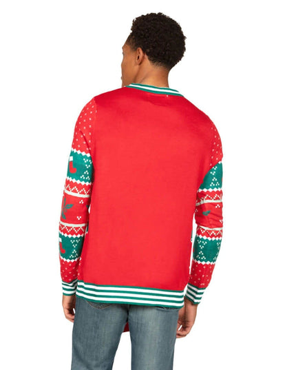 Men's My Eyes Are Up Here Ugly Christmas Sweater