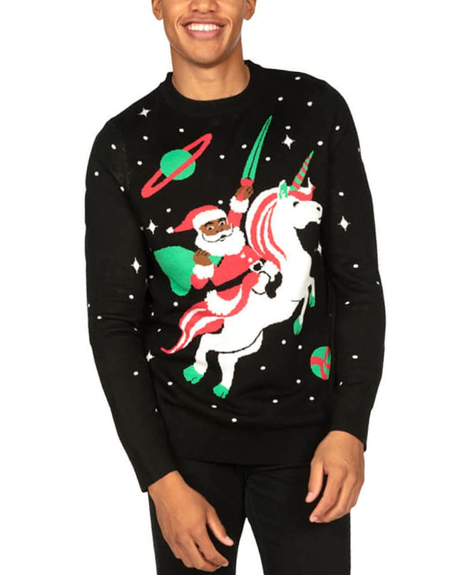 Men's Santa Unicorn Ugly Christmas Sweater