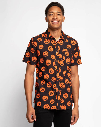 Men's Pumpkin Button Down Shirt