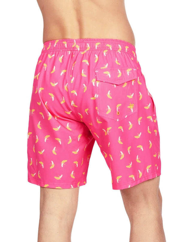 Pink Banana Peel Stretch Swim Trunks - 7.5" Inseam