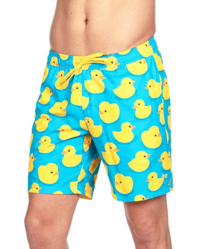 Rubber Ducky Stretch Swim Trunks - 7.5" Inseam