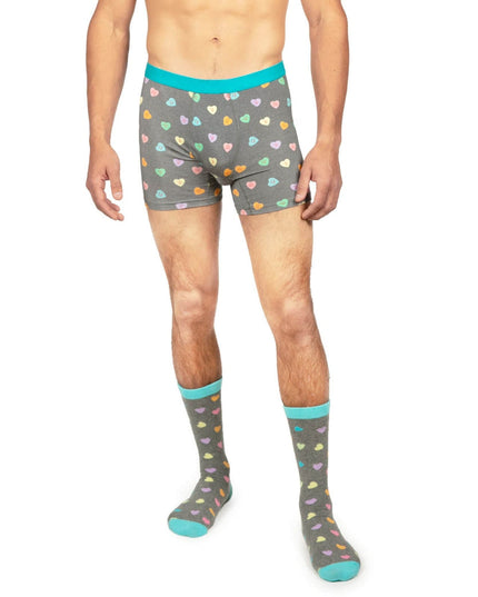 Men's Candy Hearts Boxers & Socks Gift Set