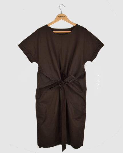 Brown Canvas Summer Dress