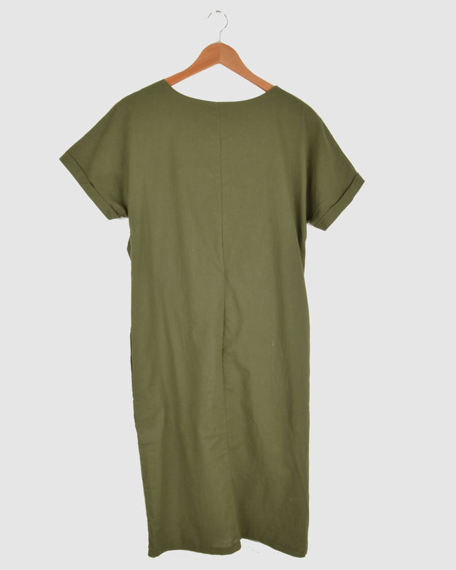 Khaki Canvas Summer Dress