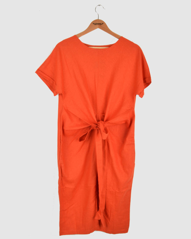 Orange Canvas Summer Dress