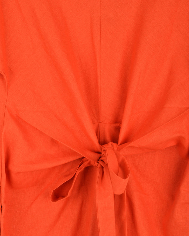Orange Canvas Summer Dress