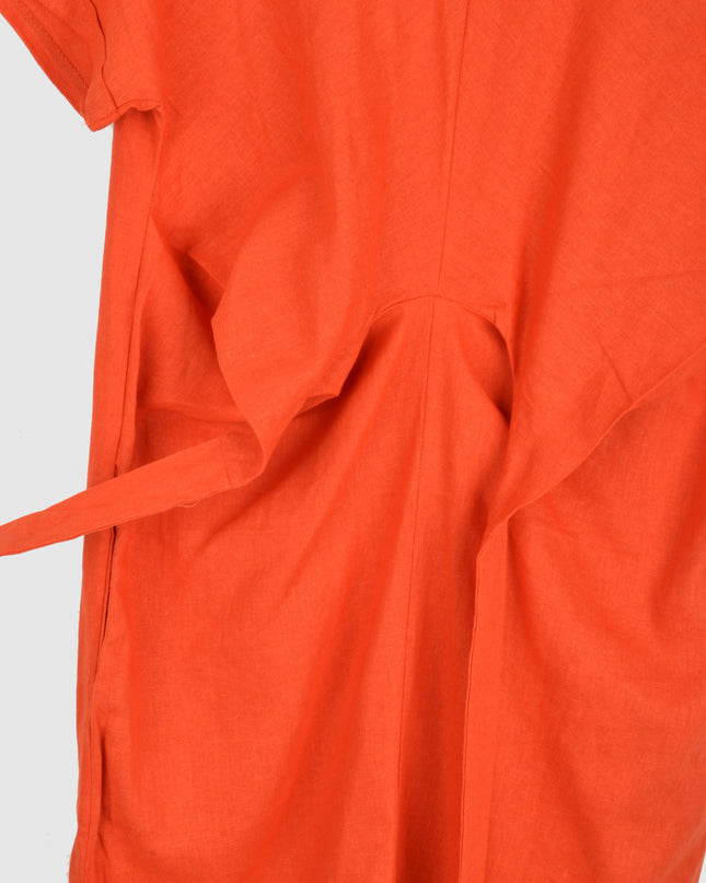 Orange Canvas Summer Dress