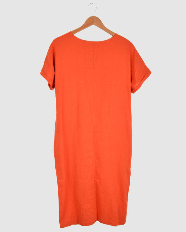 Orange Canvas Summer Dress