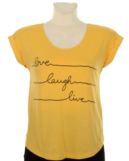 Yellow Love Laugh Live Top