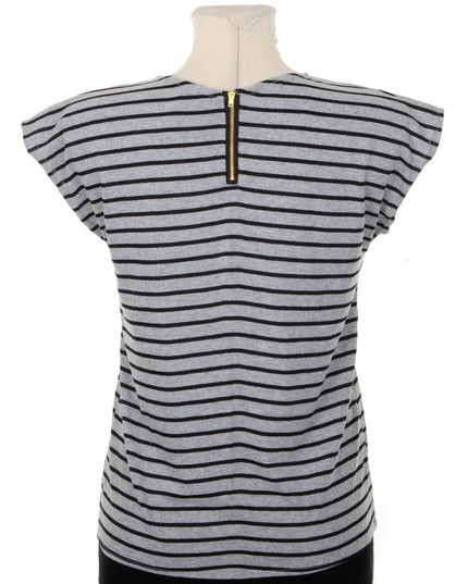 Women's Gray Striped Tee