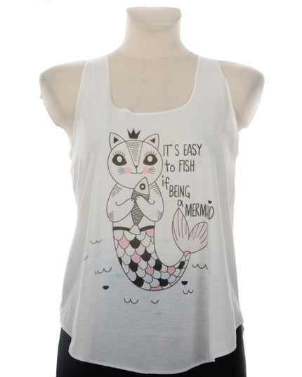 Mermaid Cat Design Tank Top for All