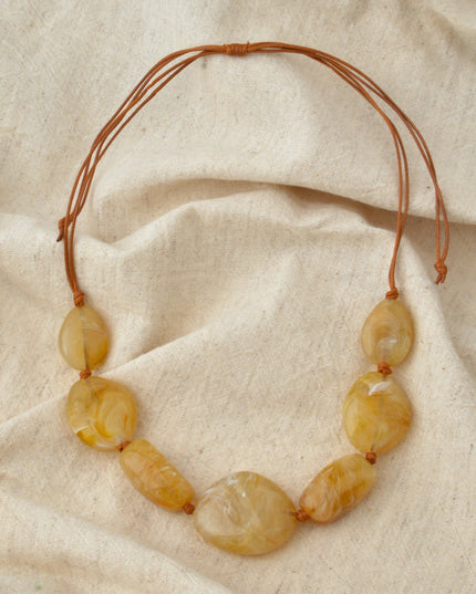 Brown Bead Necklace for Holiday Style