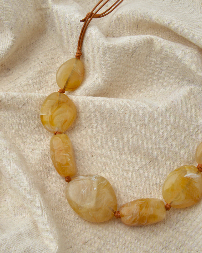 Brown Bead Necklace for Holiday Style