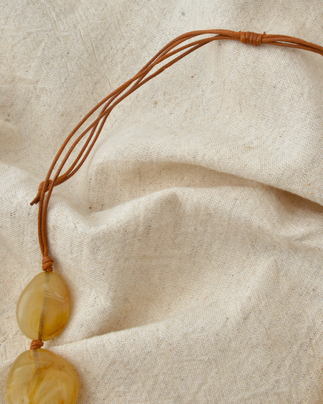 Brown Bead Necklace for Holiday Style