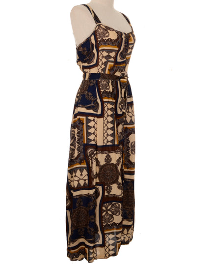 Baroque Design Button Dress