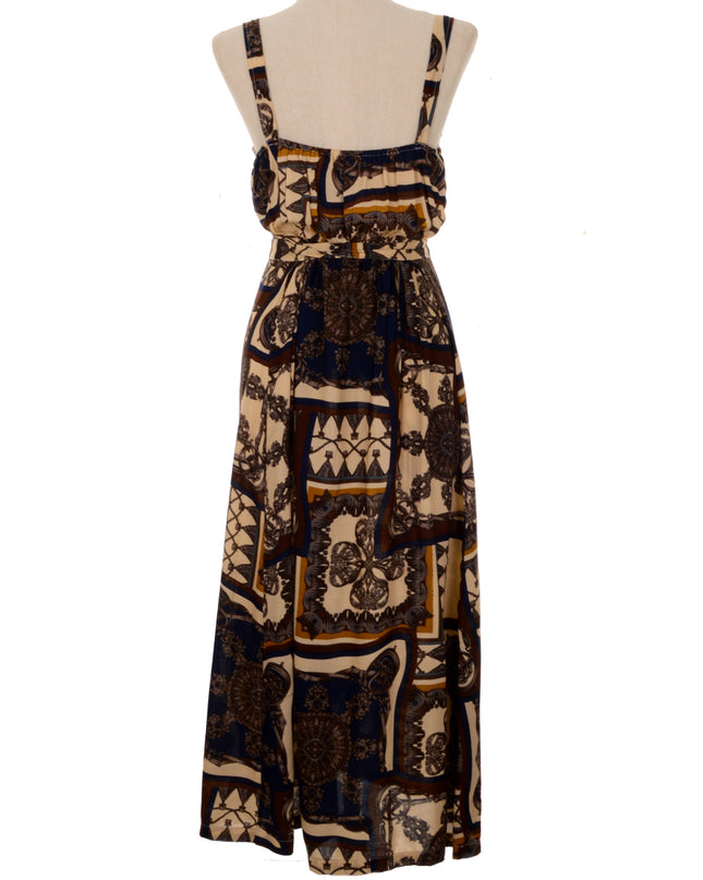 Baroque Design Button Dress