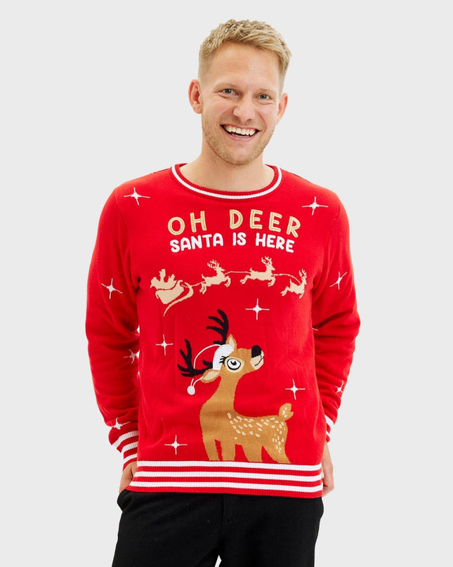 Oh Deer Men's Christmas Sweater for Festive Fun