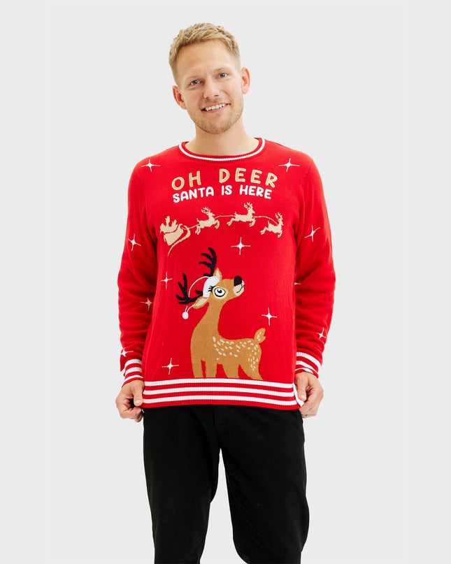 Oh Deer Men's Christmas Sweater for Festive Fun