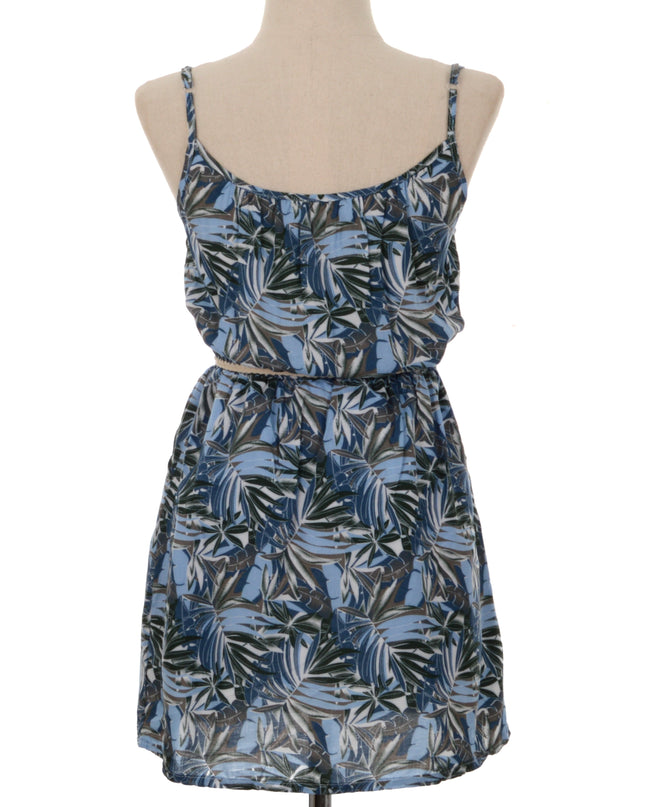 Summer Dress - Blue Palm Design