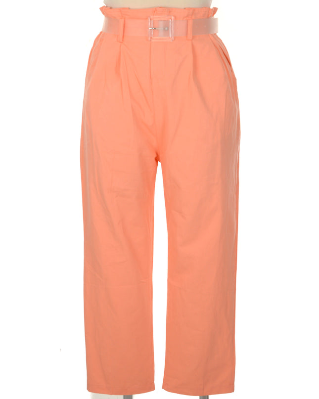 Stylish Belted Pink Pants