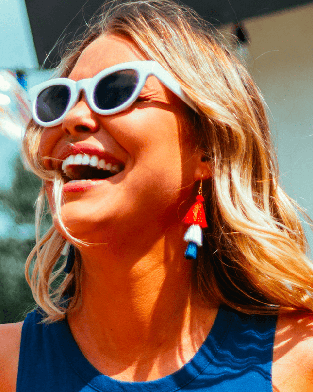 Patriotic Tassel Earrings