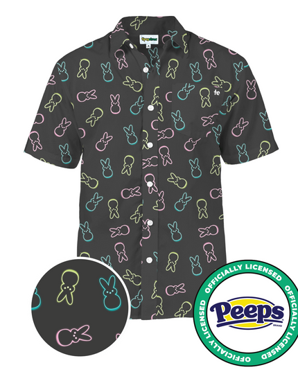 Men's PEEPS® Neon Bunnies Button Down Shirt