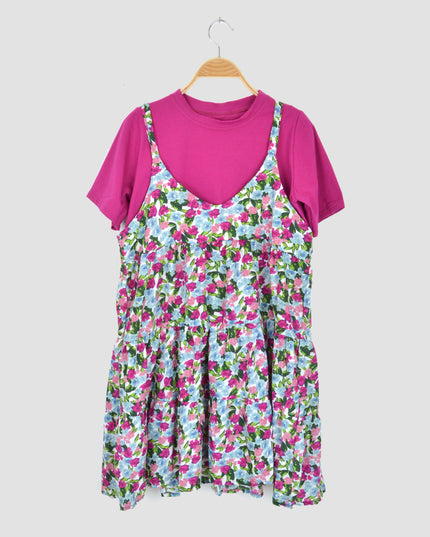 Purple Floral 2in1 Dress
