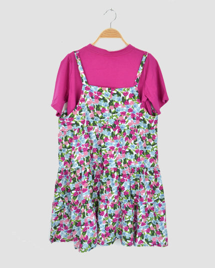 Purple Floral 2in1 Dress