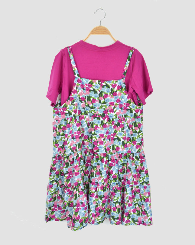 Purple Floral 2in1 Dress