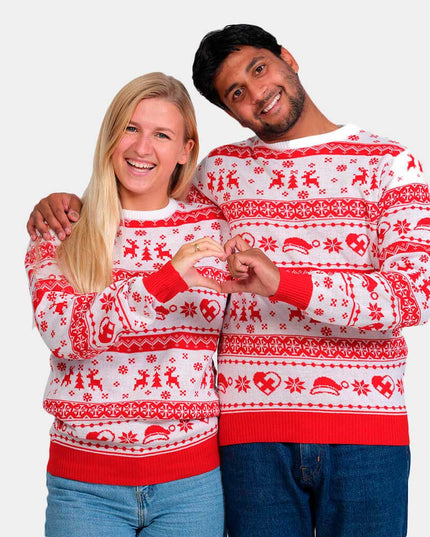 Red and White Striped Christmas Sweater