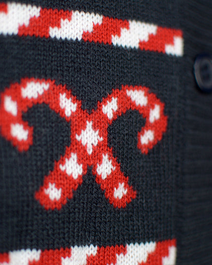 Blue Polar Stars Cardigan for Couples Christmas Sweater