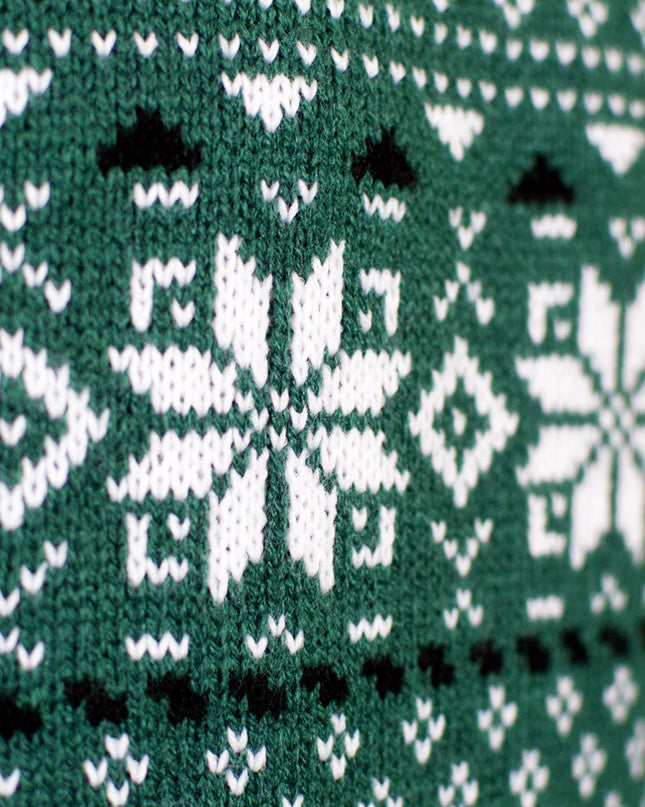 Classic Green and White Chic Couple Christmas Sweater