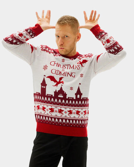 Christmas Sweater for Men with "Christmas is Coming"