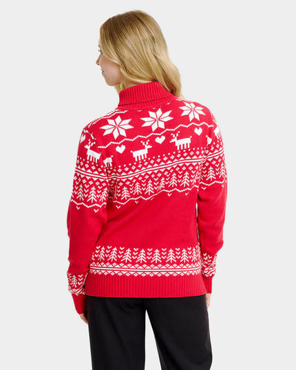 Women's Turtleneck "Greenlandish" Organic Cotton Christmas Sweater