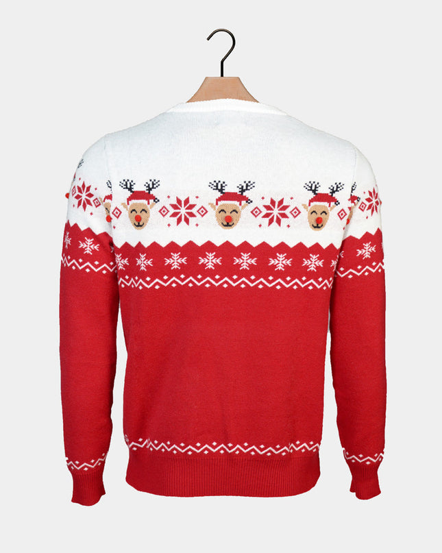 Adorable Reindeer Couple Christmas Sweater